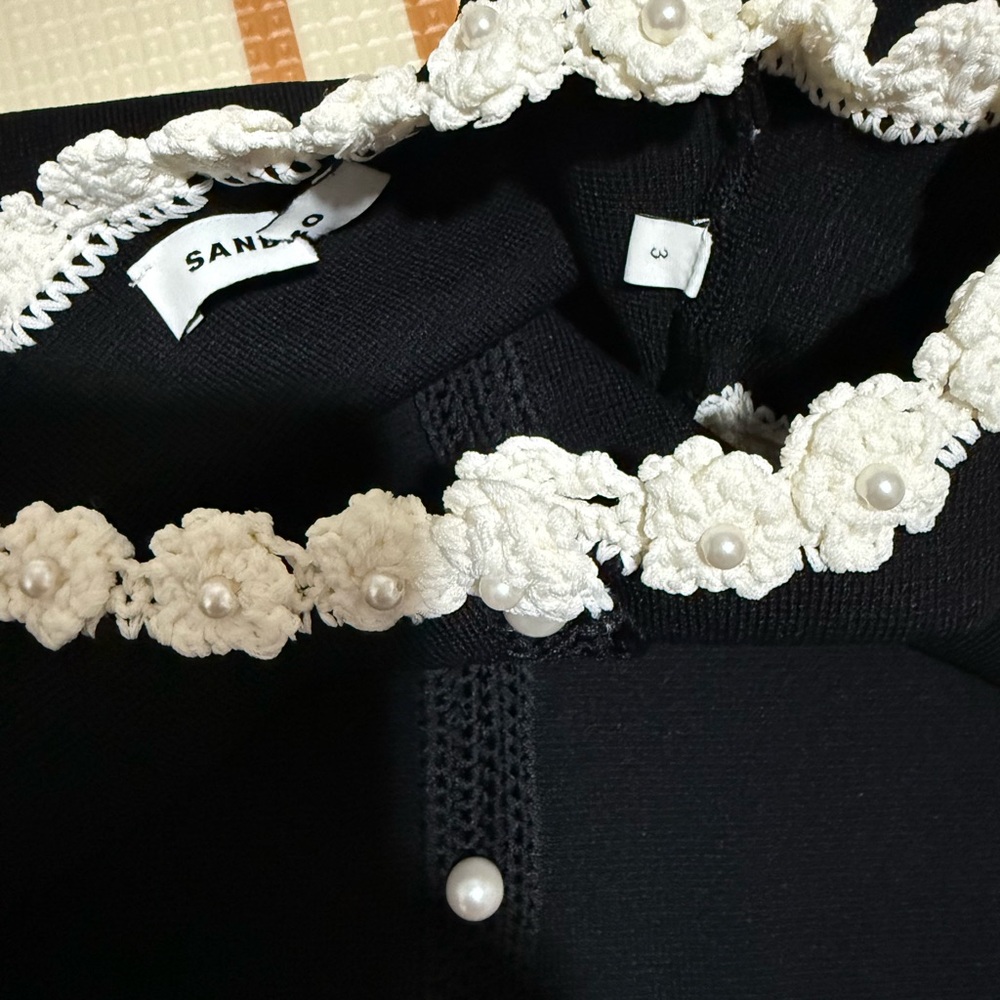 Sandro Crochet Cardigan size 3 - Picture 10 of 11